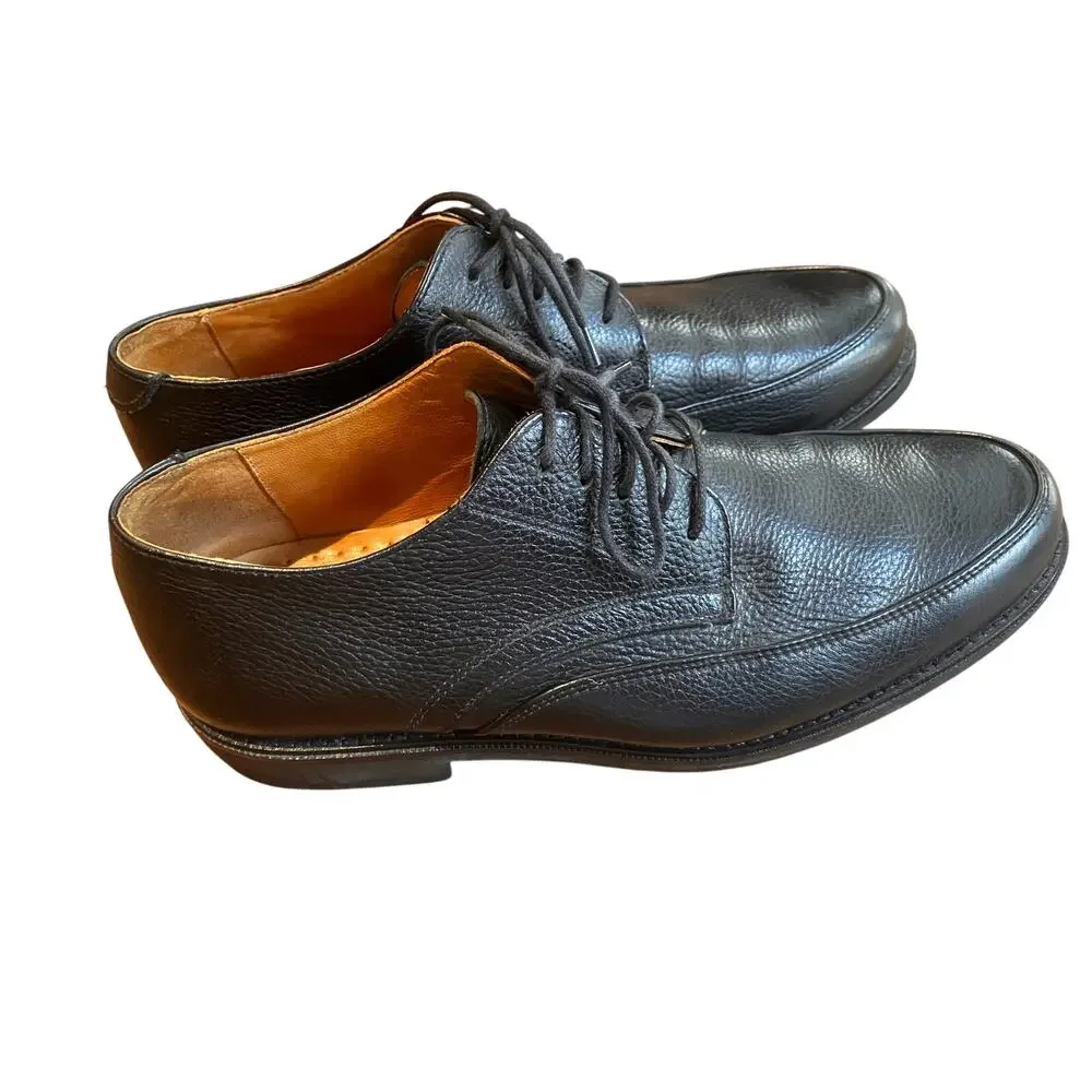 Martin‎ Dingman Classic Richmond Black Leather Shoes 9M Made in Brazil Pebble